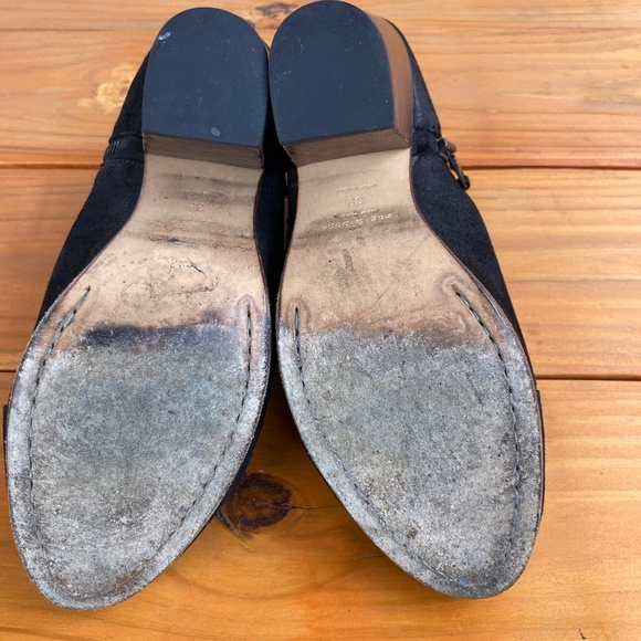 Rag and Bone Black Suede Margot Zippered Heeled Botties Made in Italy Size 39 - Picture 9 of 16